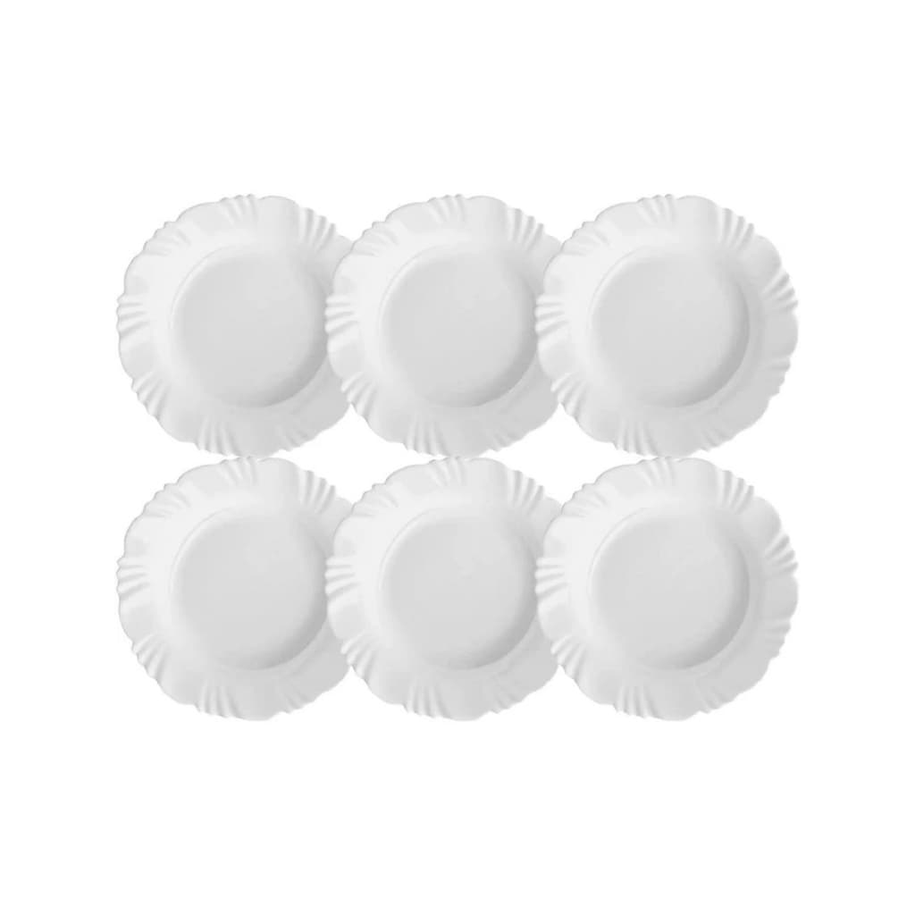 Conjunto 6 Pratos Petálas Fundo Vidro Nadir