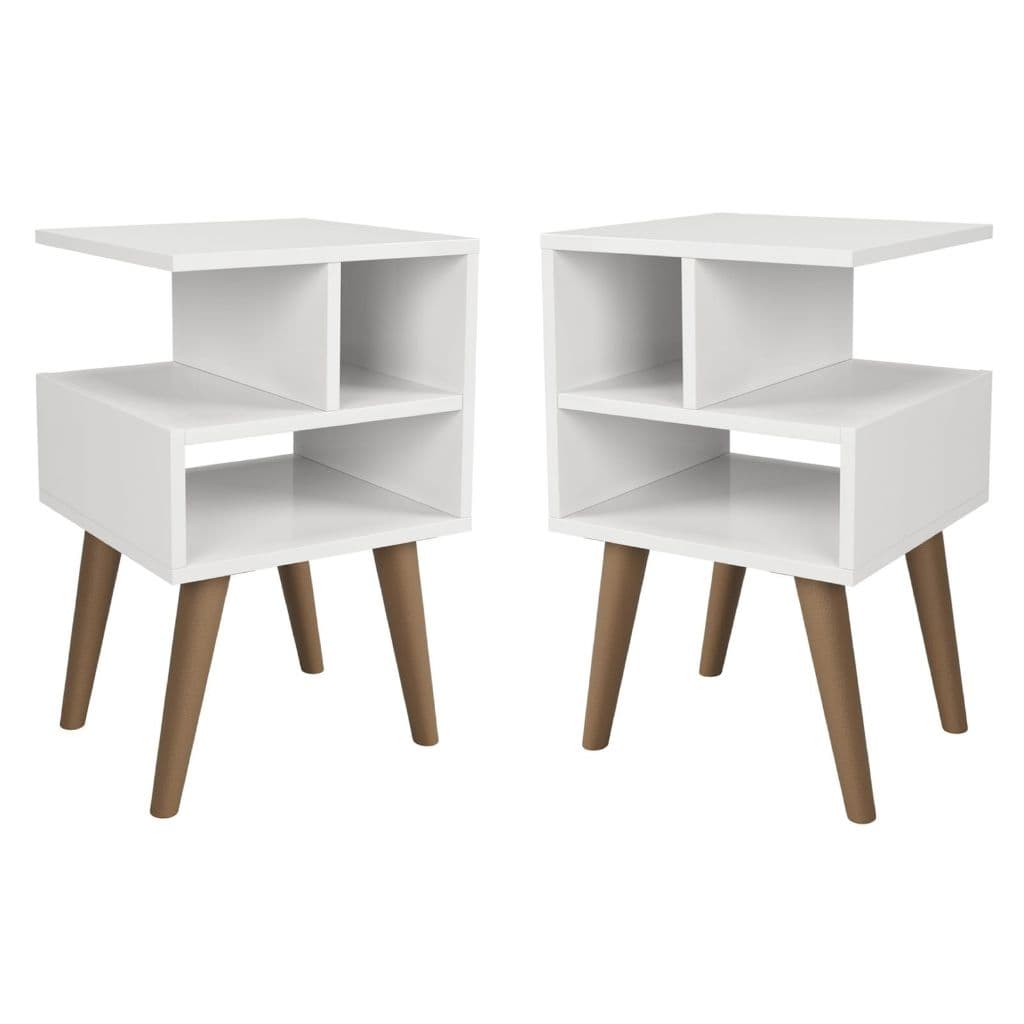 Conjunto Mesa de Cabeceira Trend  Quarto Decoração Estilo Elegante Maravilhoso