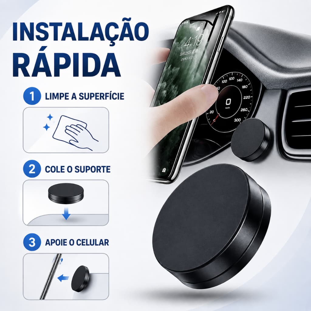 Suporte Magnético Celular Veicular Imã Forte 360° Painel Carro Universal SPC-32