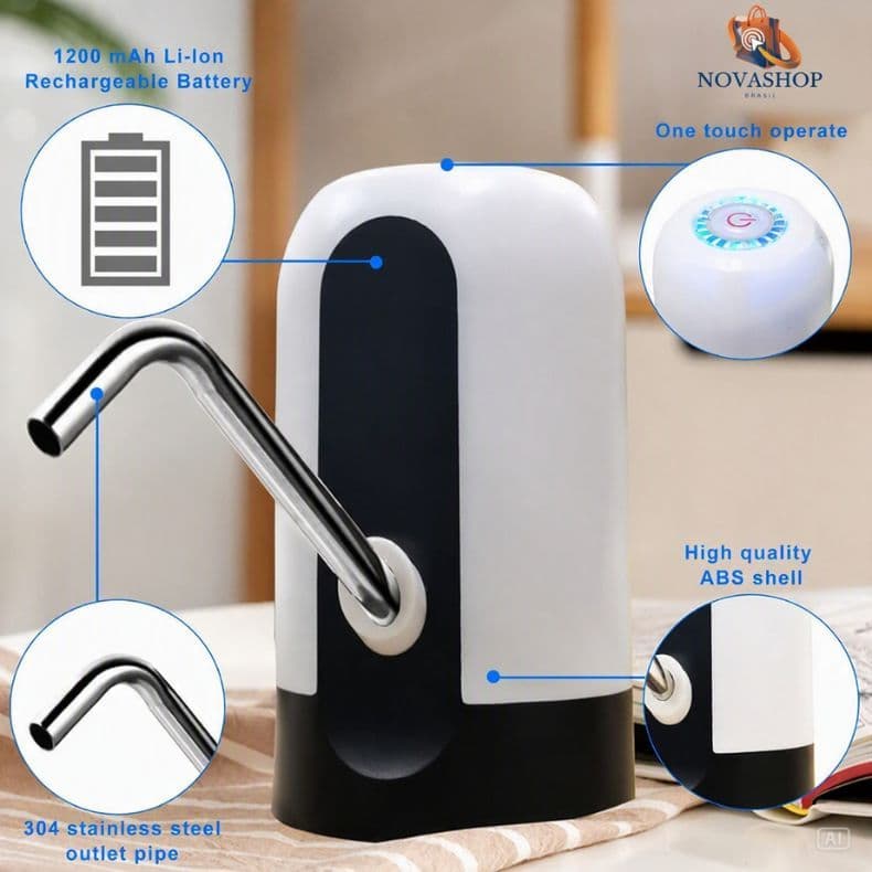 Bomba Elétrica De Galão Universal Com Carregamento USB