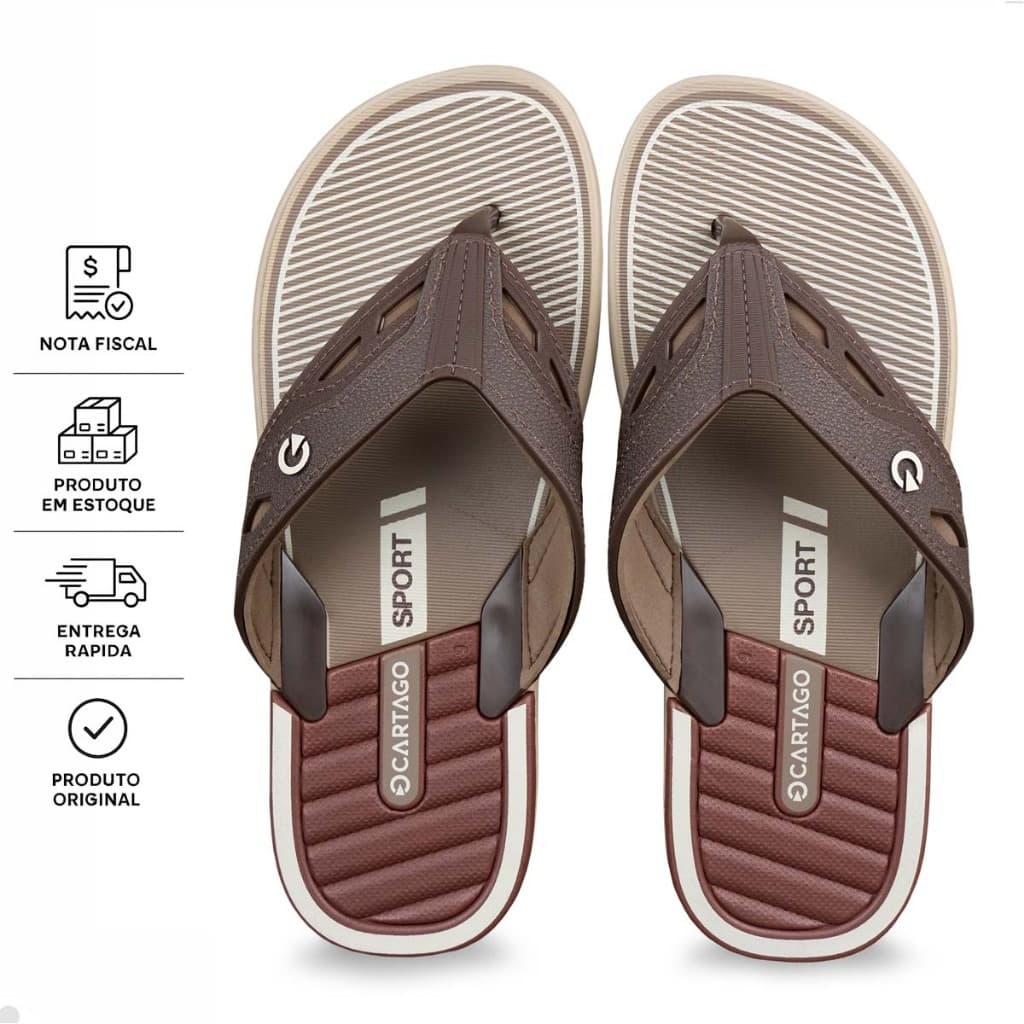 Chinelo Masculino Cartago Ortopédico Resistente Envio Rápido