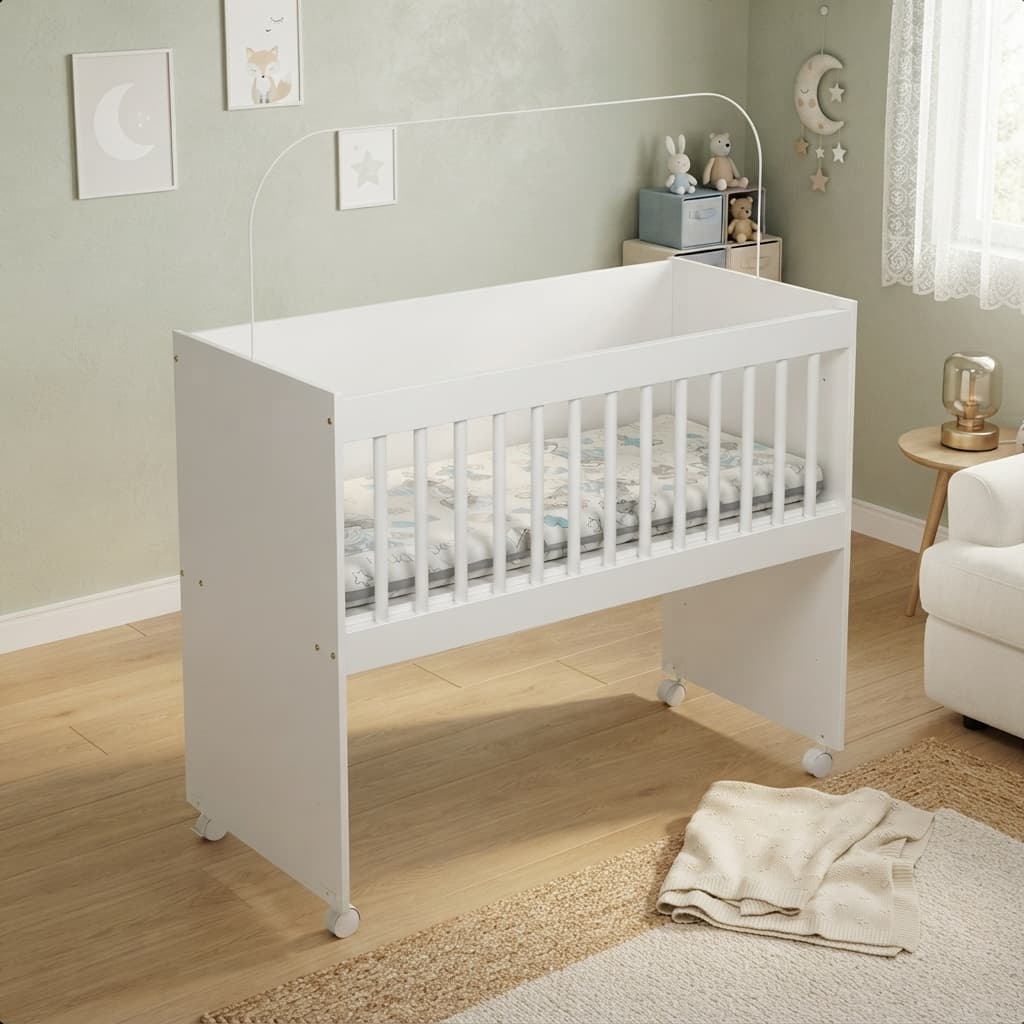 Mini Berço Multiuso Chiqueirinho Com Colchão Moisés Para Bebê Infantil 5 em 1
