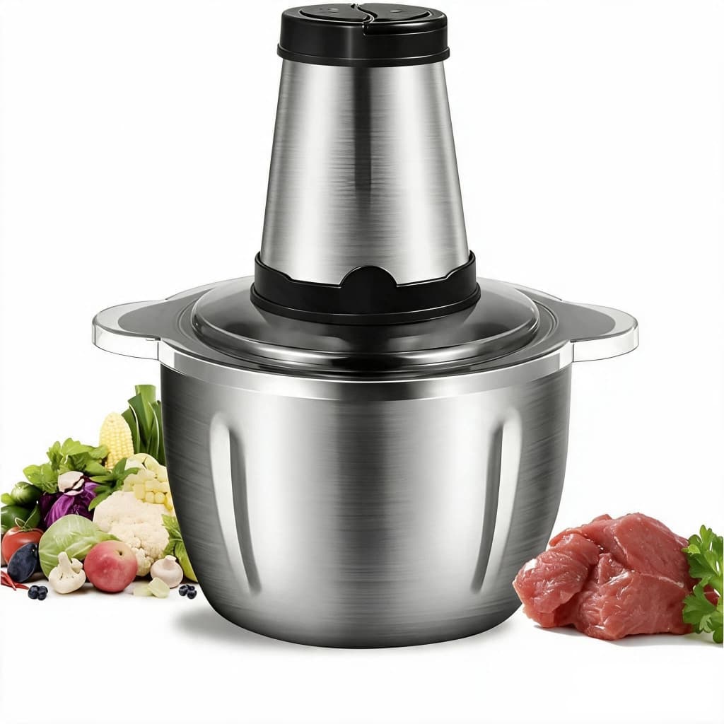 2L Picador Processador de Alimentos Elétrico Moedor De Carne Legumes Prático 110V