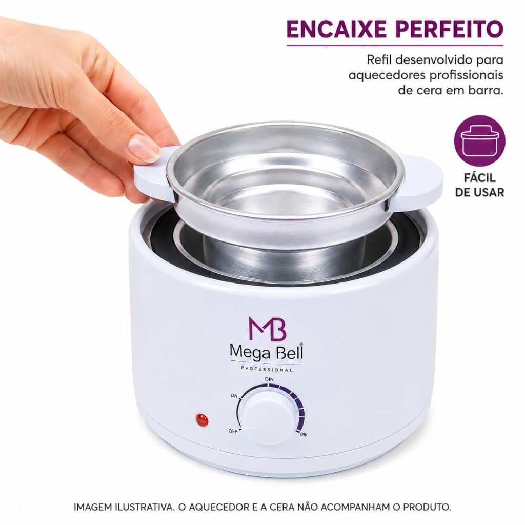 Refil Termocera Mega Bell Júnior 400g Alumínio Para Cera