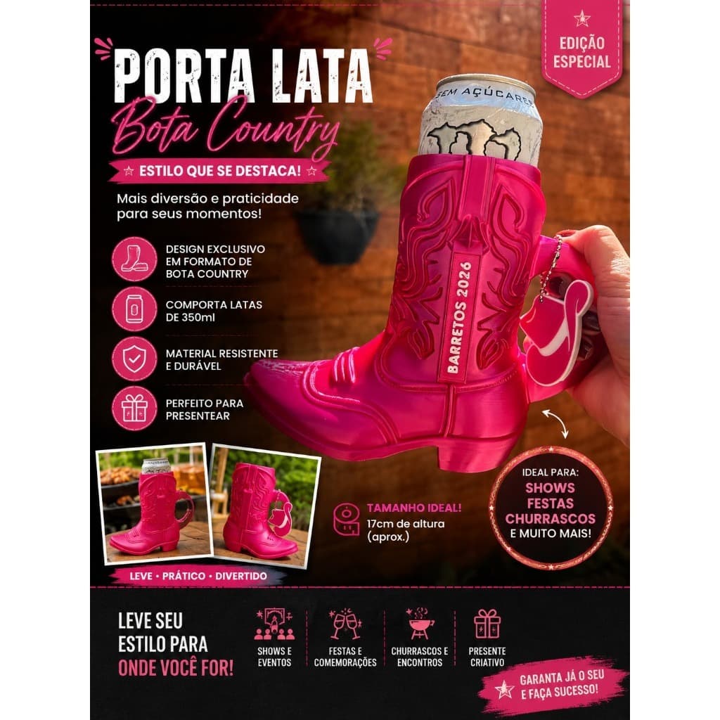 PORTA-LATA BOTA COUNTRY