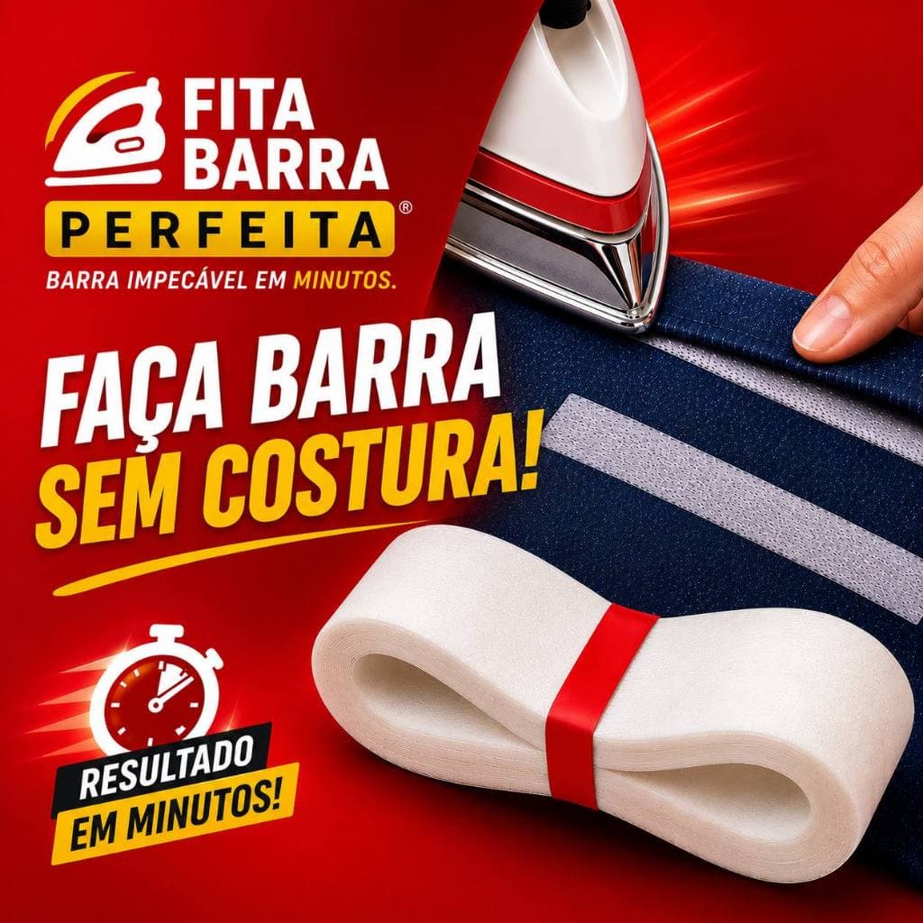 Fita Barra Perfeita ® ORIGINAL- bainha mágica Barra Calça Jeans Roupa Bainha cortina Ferro Passar tik tok