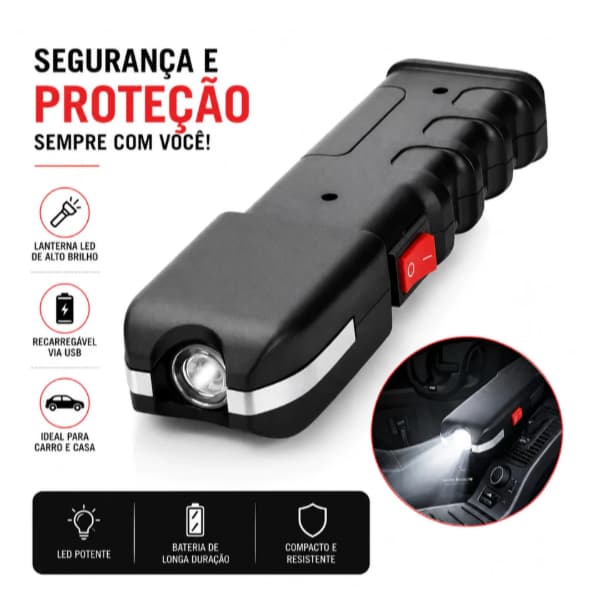 Lanterna LED Recarregável Bivolt Portátil Alta Luminosidade