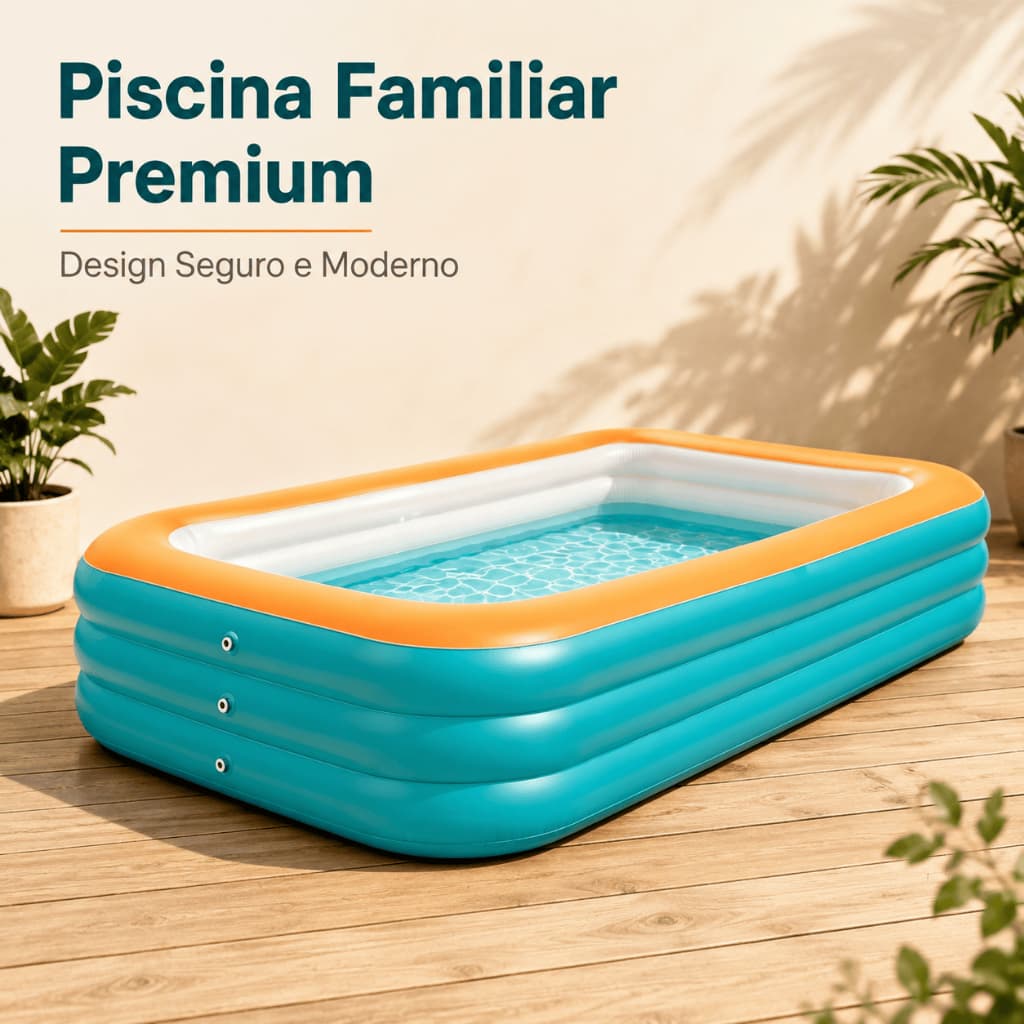 Piscina Inflável Adulto/Familiar Grande para Quintal, Resistente e Fácil Montar, Ideal para Jardim e Festas de Verão