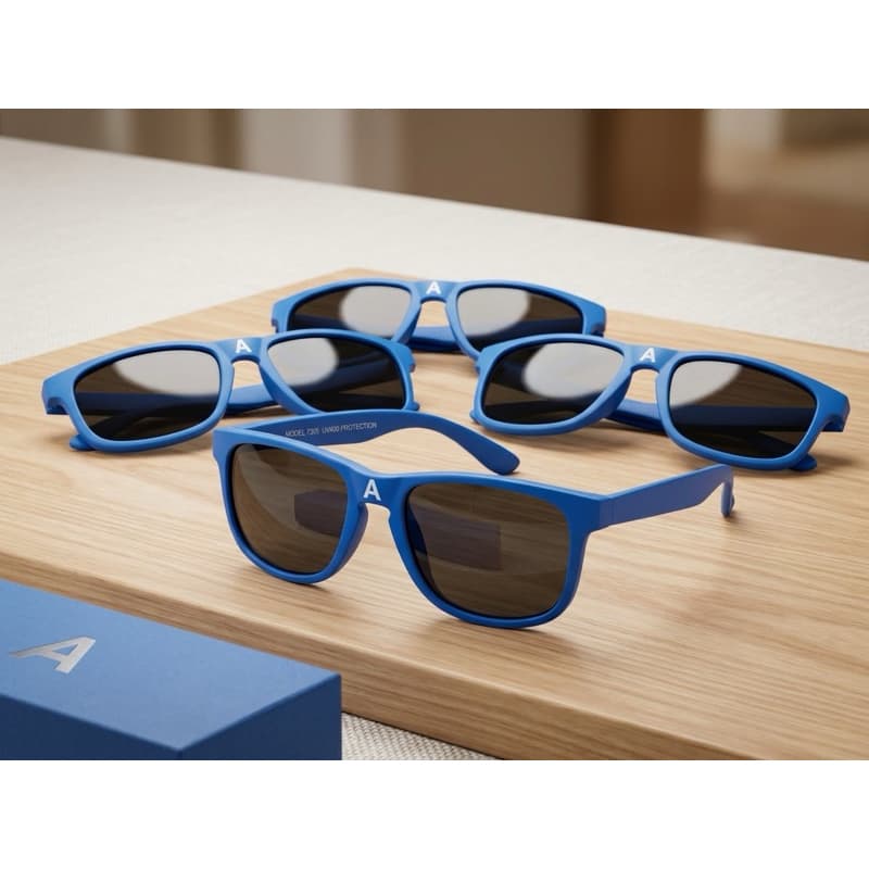 Óculos de Sol redondo Infantil Menino Proteção UV400 Azul Casual Confortável