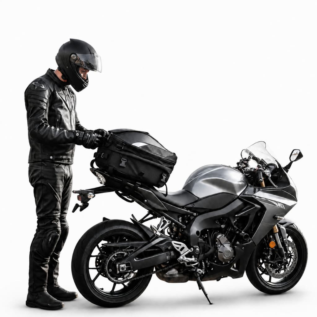 Mochila para moto 2x1 vira baú de moto 37l cabe capacete, impermeável