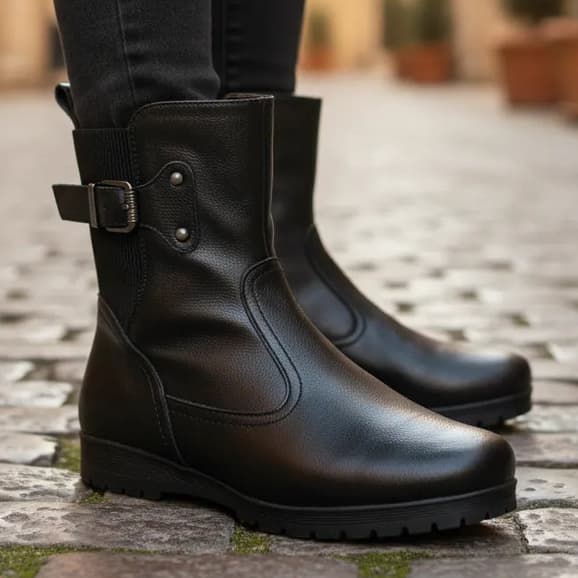Bota Mooncity Feminina Anabela Montaria Cano Baixo 71128