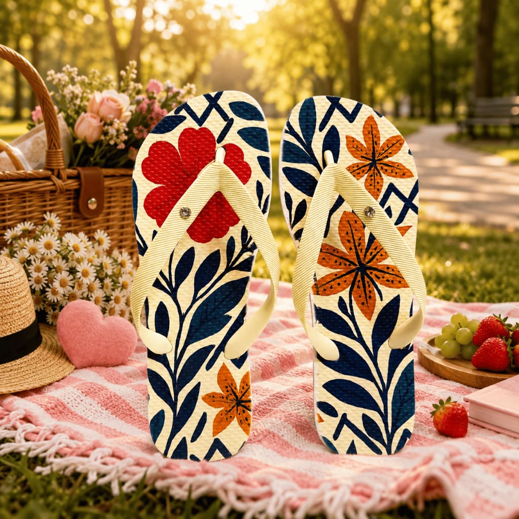 Chinelo Feminino Estampado Faim Confortável Leve Macio