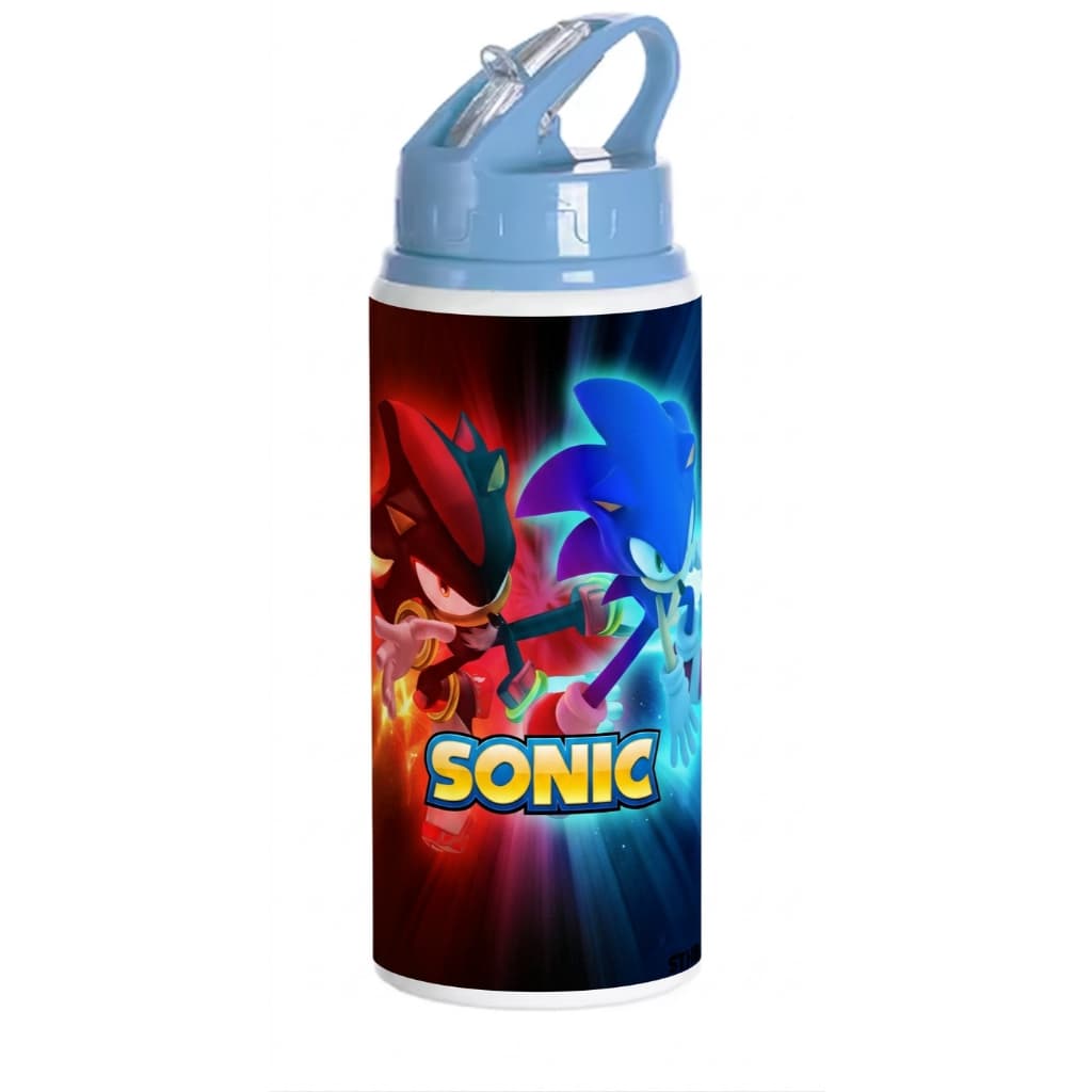 Garrafa Alumínio 600ml Personalizada Com Nome Sonic