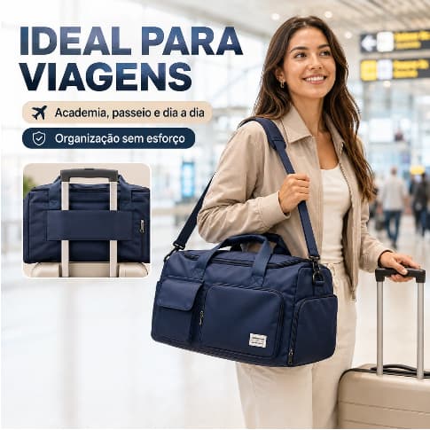 Bolsa de viagem de mão super ampla, leve e prática, bolsa maternidade, sacola para academia, natação, viagem curta, para