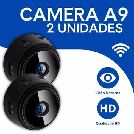 KIT2 Câmera A9 Mini WiFi HD 1080P com Visão Noturna para Segurança e Vigilância V720
