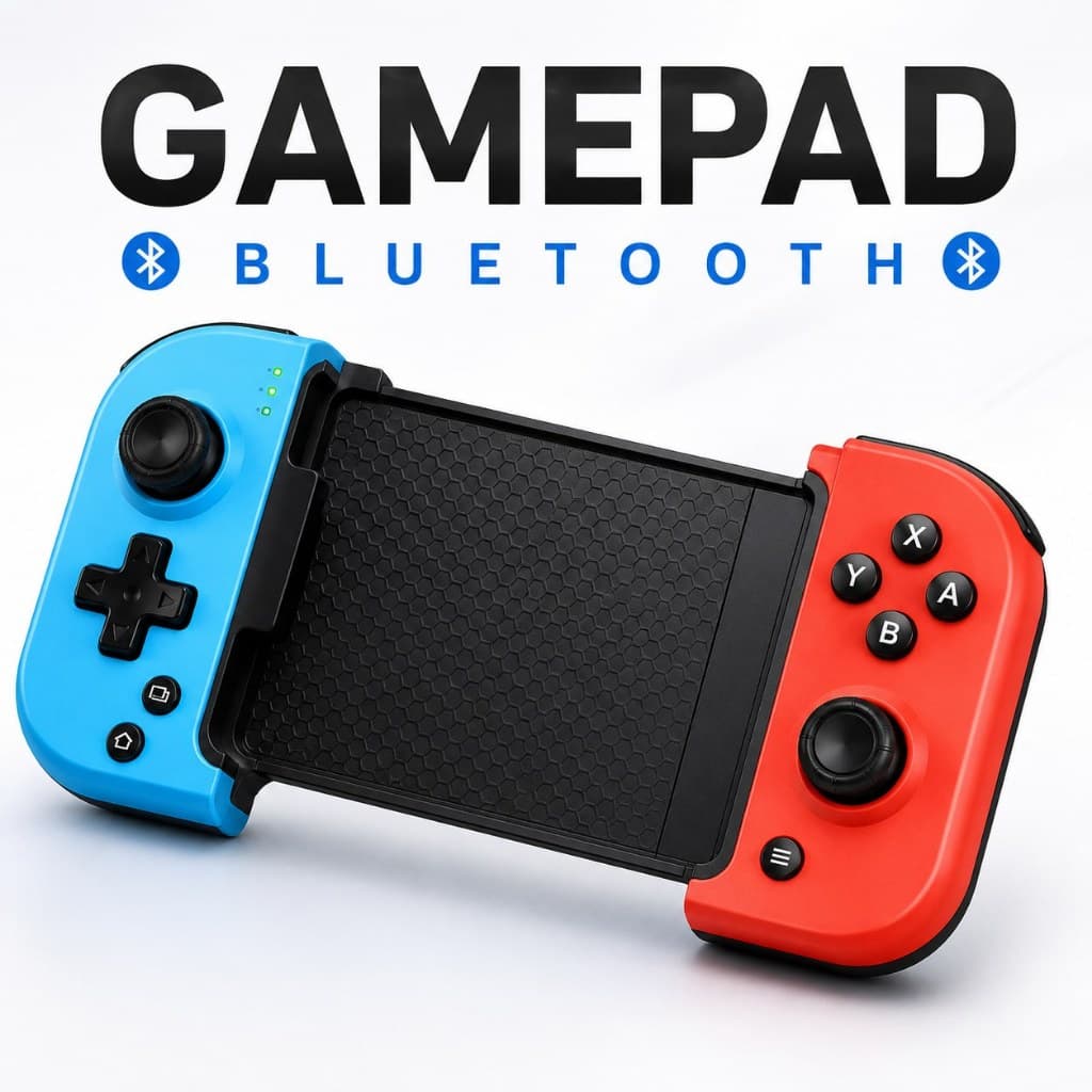 Controle Gamepad Bluetooth para Celular Extensível Recarregável iOS Android