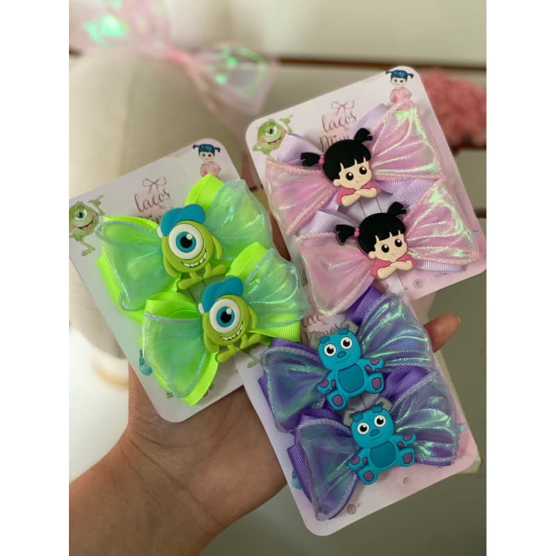 Laços Monstros SA Laço boo no bico de pato/xuxinha para Cabelo de Meninas