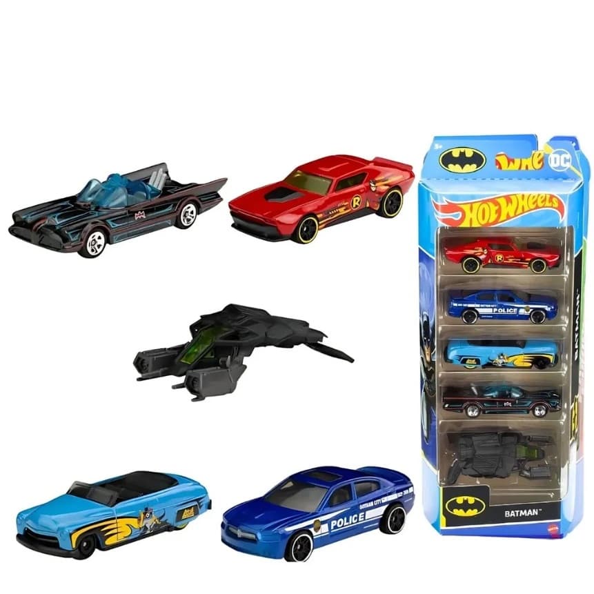 Carrinho Hot Wheels Die-Cast Batman DC Pack c/5 Carrinhos