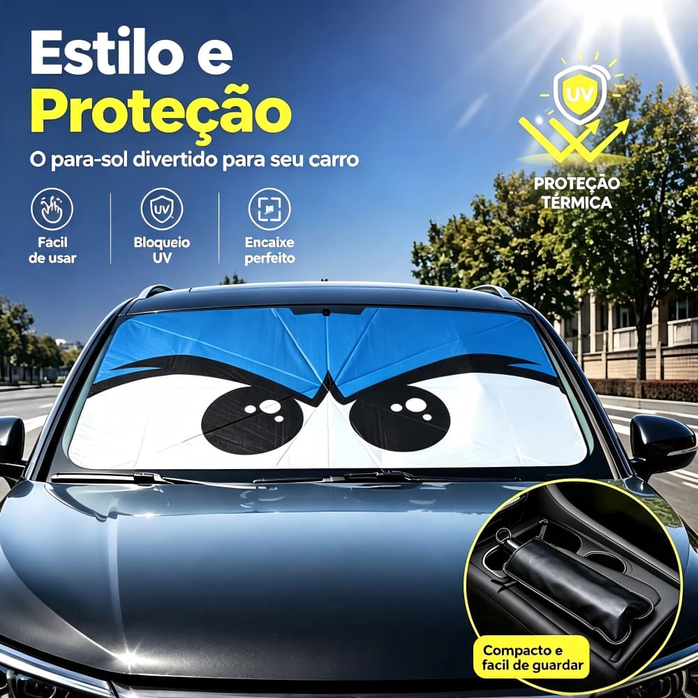 guarda sol para carro Proteção Solar Uv Para-brisa para carro universal sol para olhos cartoon fofo azul