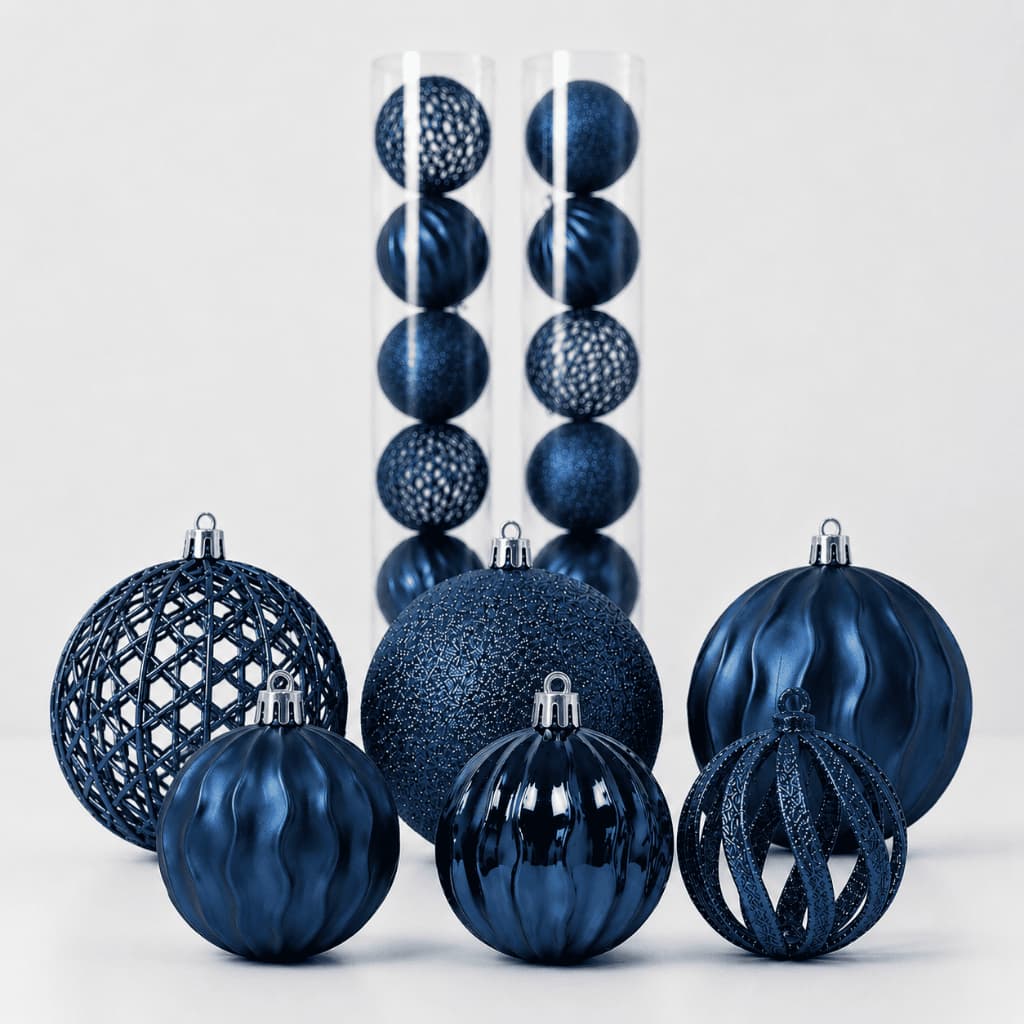 Kit 6 ou 12 Bolas de Natal 8cm Premium Enfeites para Árvore 3 Modelos Sofisticados