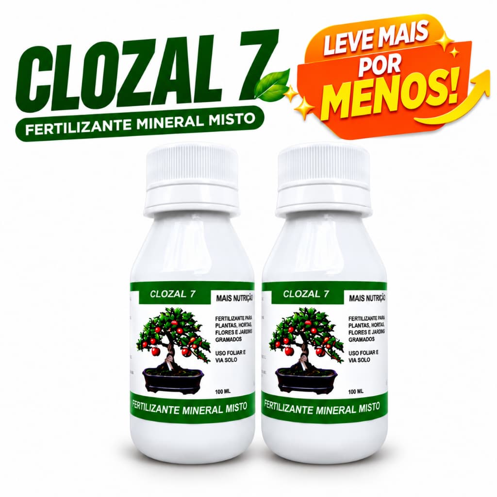 Calda Bordalesa Clozal 7 Nutre e protege Contra Fungos Bacterias Ácaros todas as Plantas Concentrado
