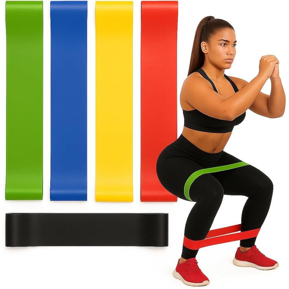 Kit 5 Mini Bands Faixas Elásticas de Resistência para Exercícios Funcionais Academia Treino em Casa