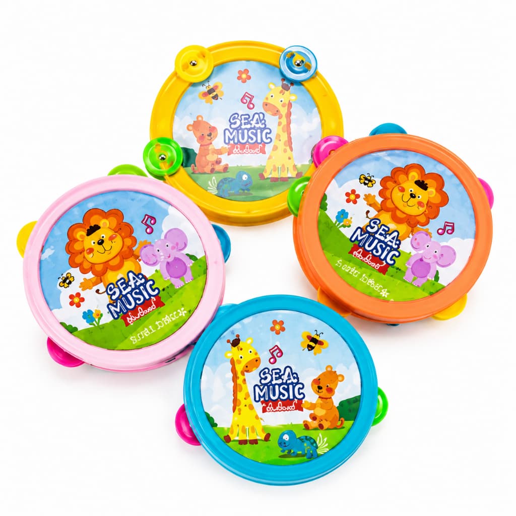 Kit 2 Pandeiros Musicais Infantis para Criança Lembrancinha