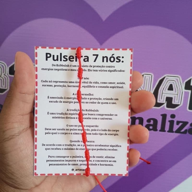 Tornozeleira de proteção 7 nós vermelha