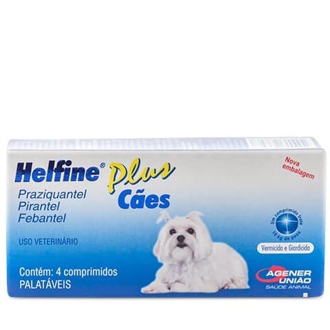 Vermífugo Helfine Plus para Cães 4 Comprimidos - Proteção Eficaz e Administração Fácil