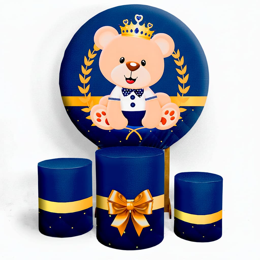 Kit Capa de Painel Para Festa Ursos  + Trio Capa Cilindros Envio Imediato Festa Confraternização