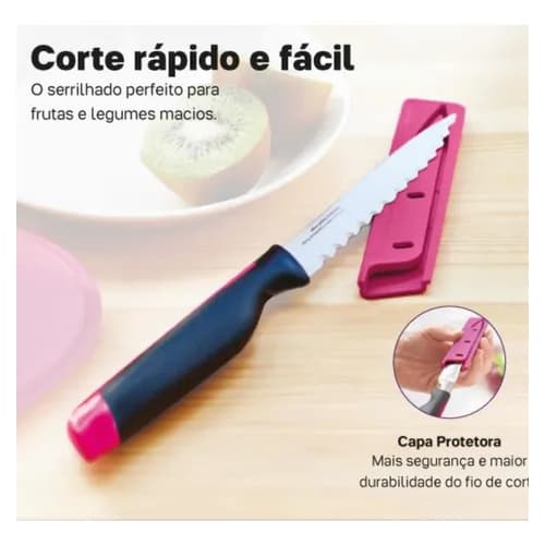 Tupperware Facas Universais Series Rosa Legumes Pão Bolo Frutas Universal