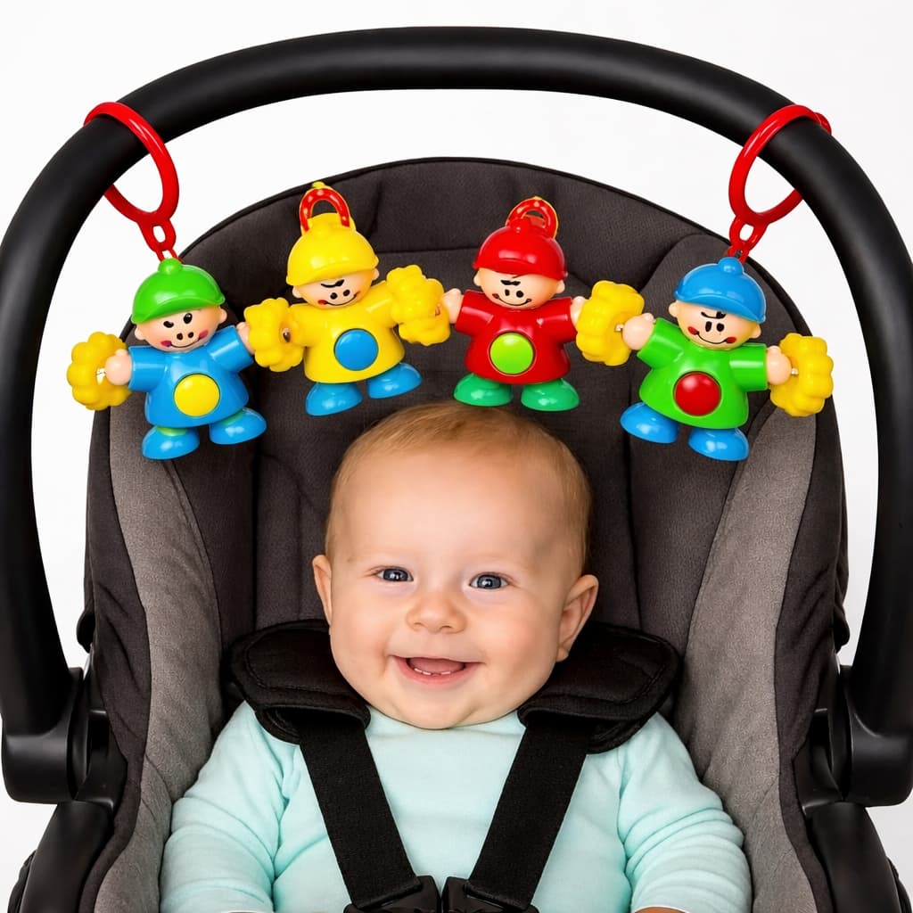 Mobile Brinquedo de Bebê Sensorial Para Carrinho e Berço