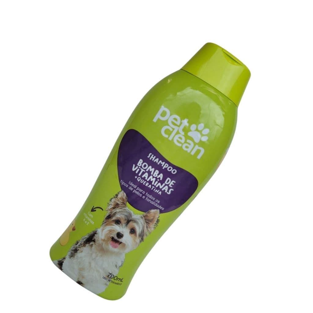 Shampoo Pet Clean Bomba de Vitamina Cães Cachorros Pet 700ml