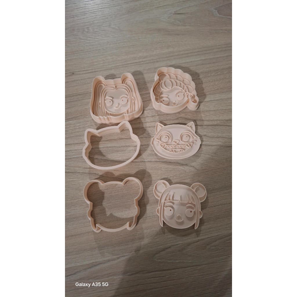 Forma cortador biscoito massinha silhueta guerreiras do Kpop asia japao detatalhado infantil