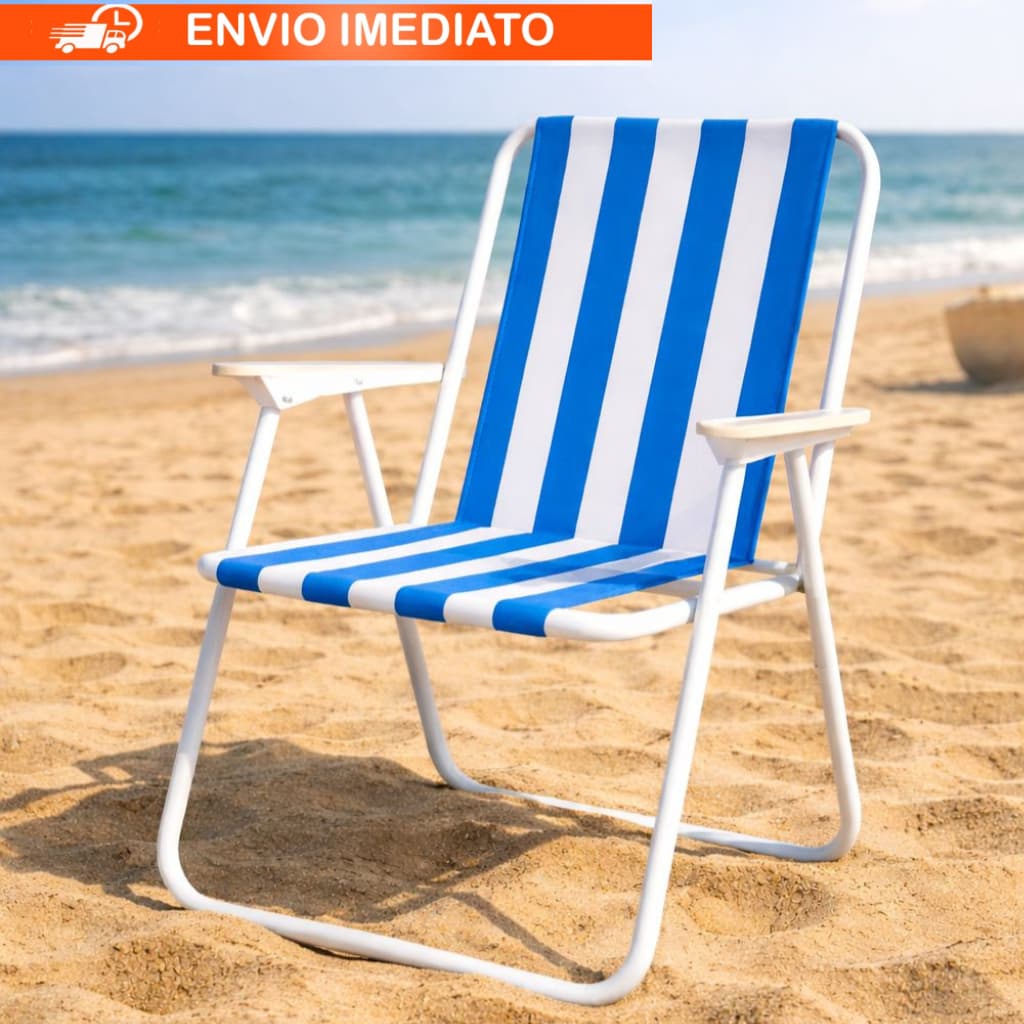 Kit 2 Cadeiras de Praia Dobrável