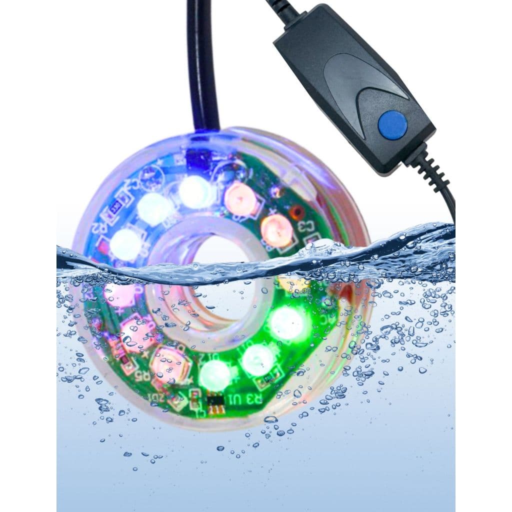 LUZ ANEL DE LED SUBMERSÍVEL bivolt PARA AQUÁRIO FONTES E DECORAÇÃO A PROVA D'ÁGUA