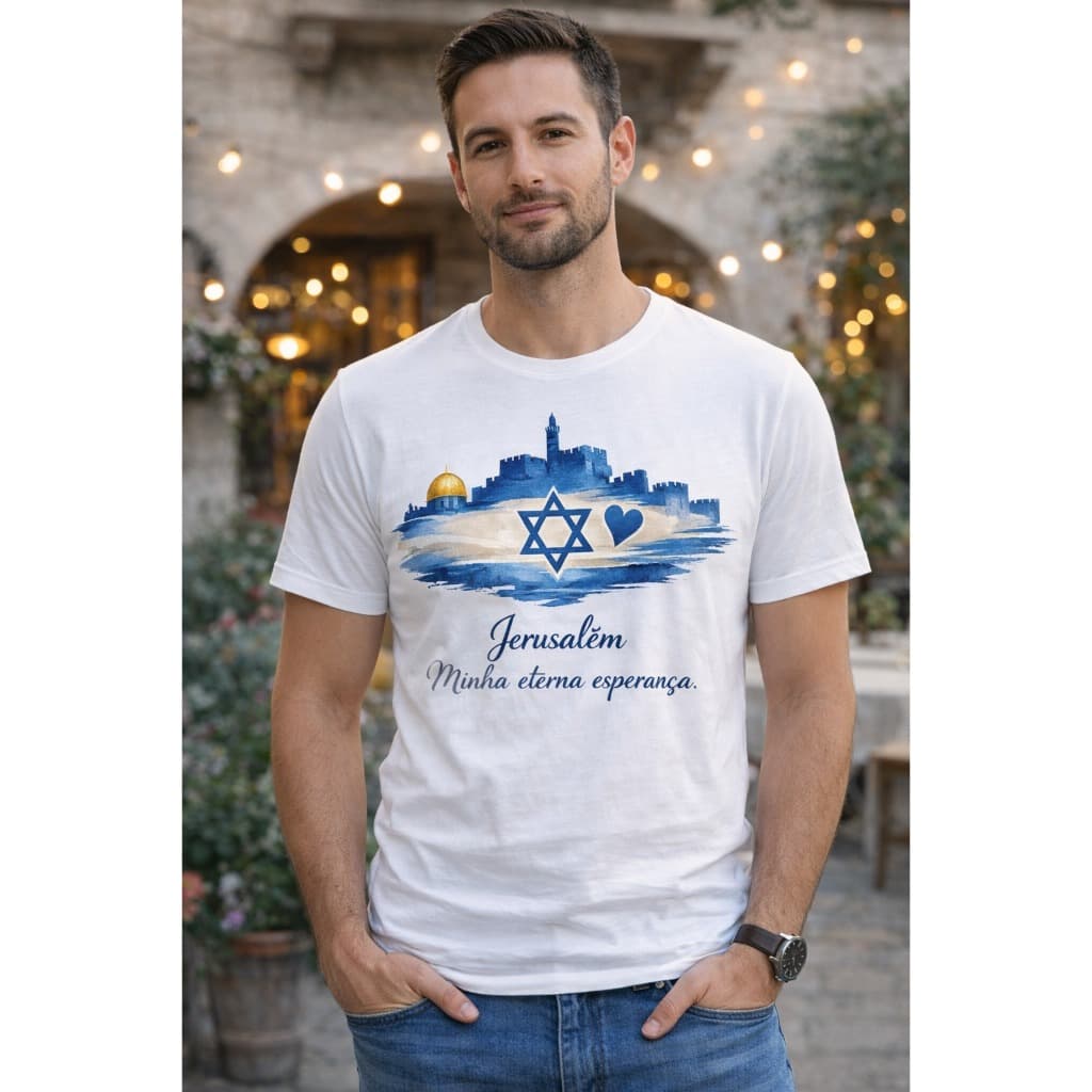 Camiseta Paz em Jerusalém, Israel, é a minha esperança