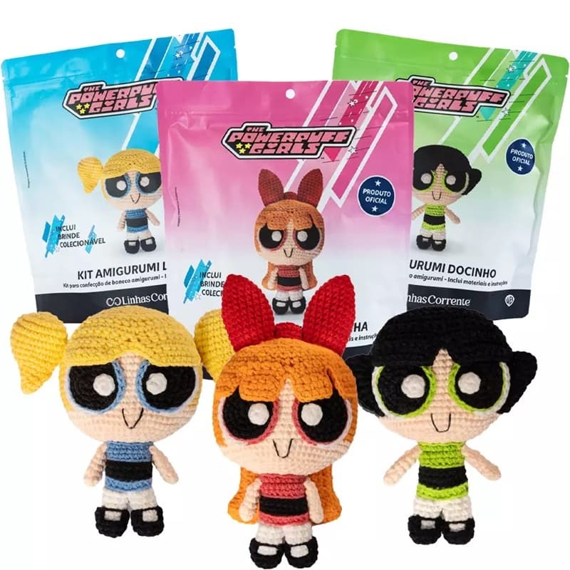 Kit Amigurumi Meninas Superpoderosas - Linhas Corrente