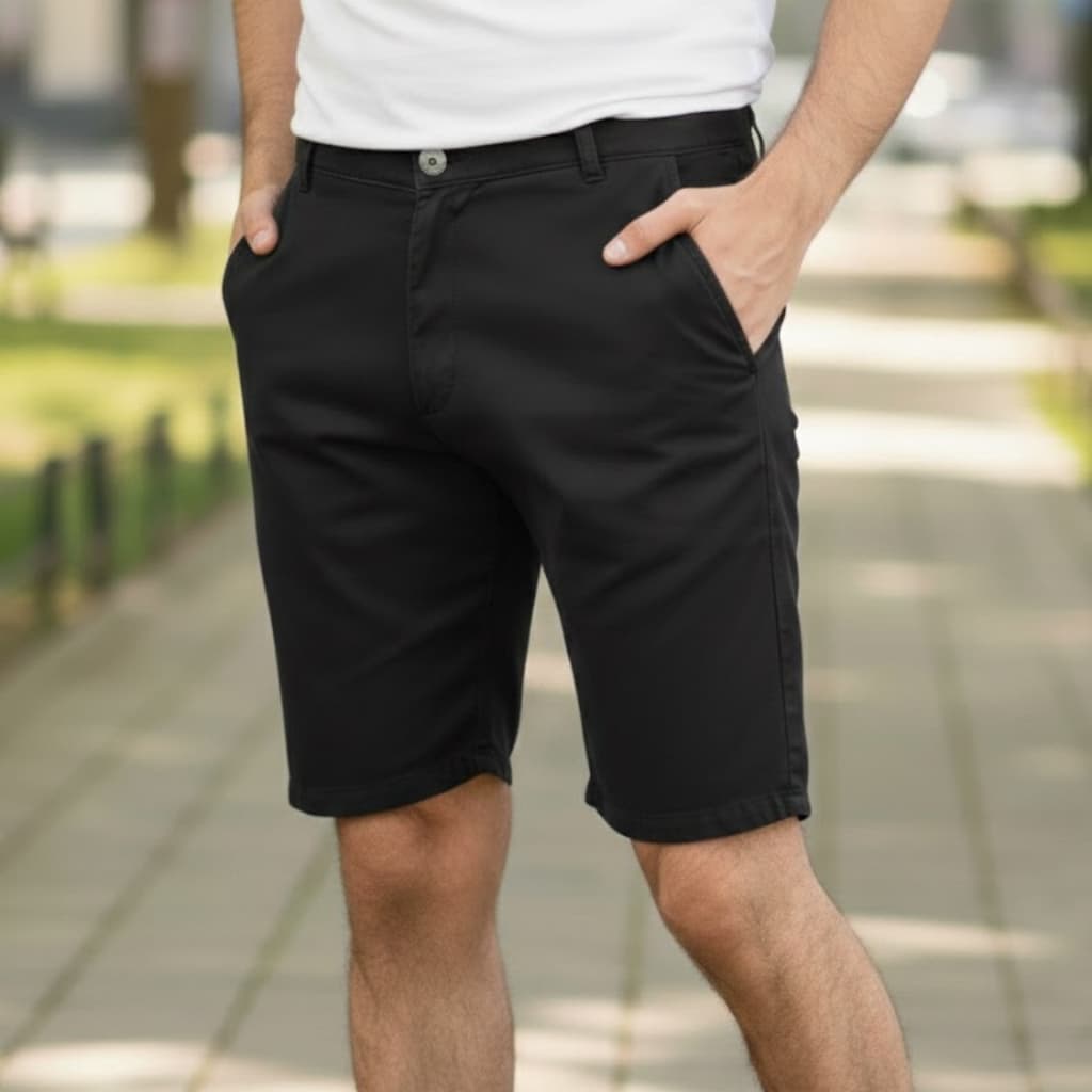 Bermuda Masculina Estilo Social Com Bolso Embutido Esporte Fino Elegante Sport Fino
