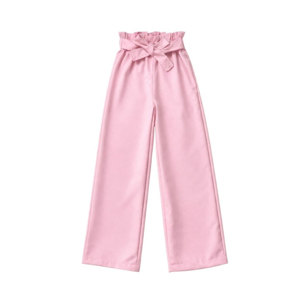 Calça Pantalona Juvenil em Alfaiataria com Amarração de Laço 10 AO 14