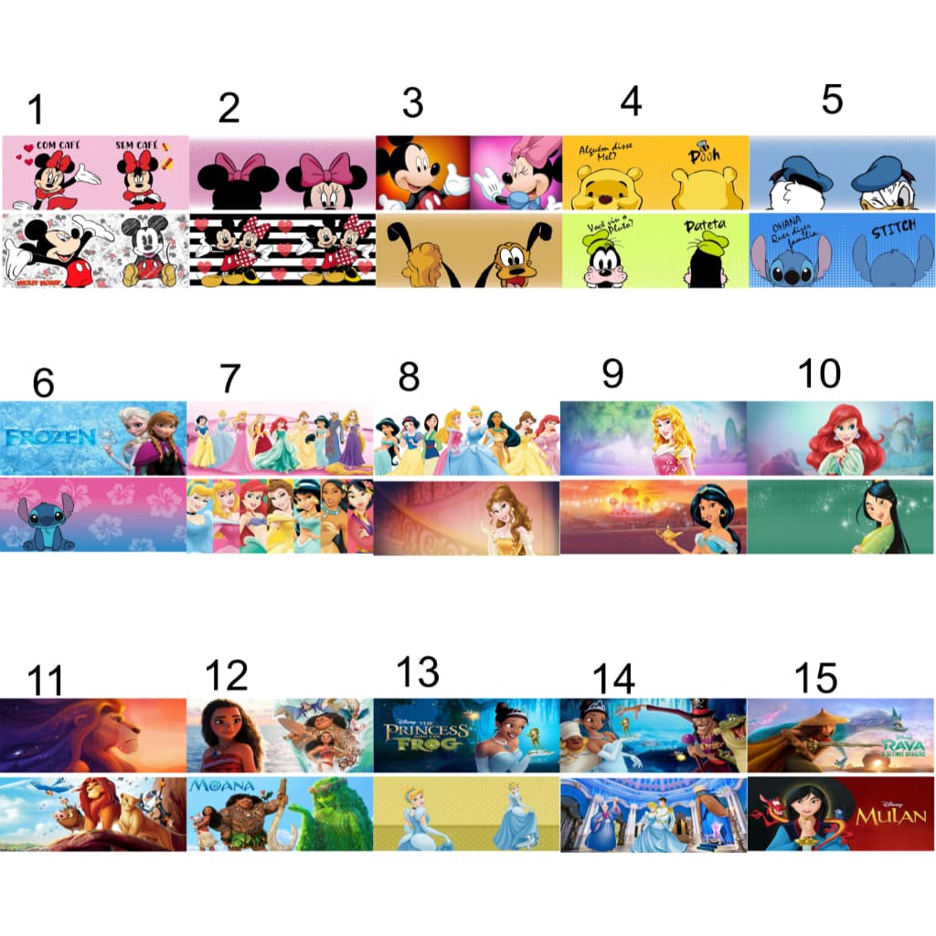 Kit 30 Estampas Impressão Prontas Sublimáticas Disney