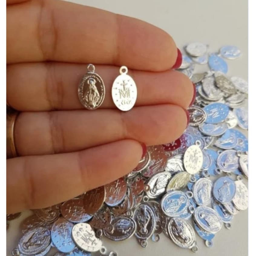Kit Medalha Milagrosa Nossa Senhora das Graças Proteção com 10 20 30 40 ou 50 Peças