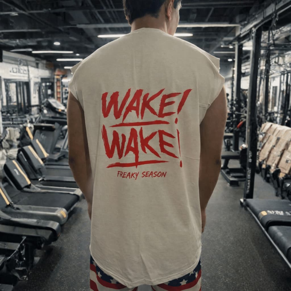Regata Masculina Oversized Wake Wake Academia Treino Musculação Dia a Dia Confortavel Envio Imediato