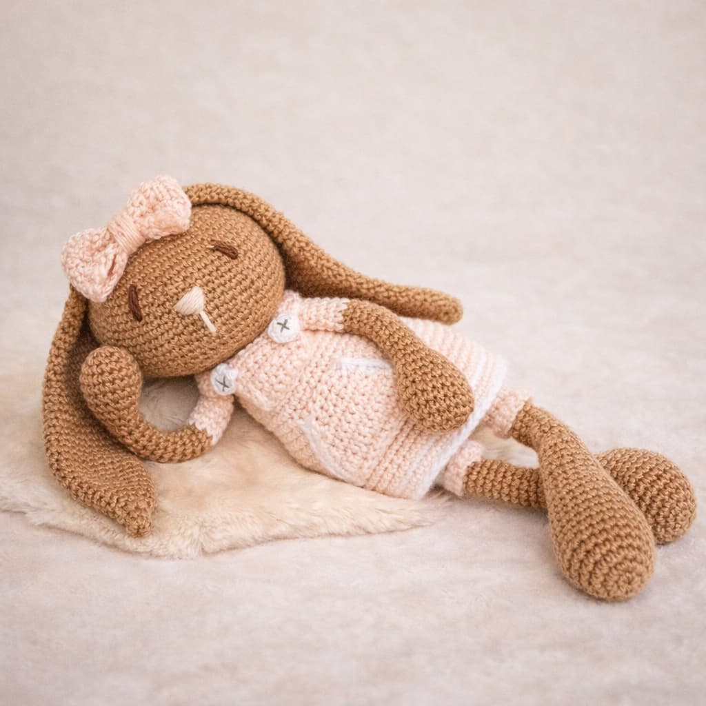 🐰 Coelha Amigurumi 28cm – Artesanal – Presente Páscoa/naninha/
