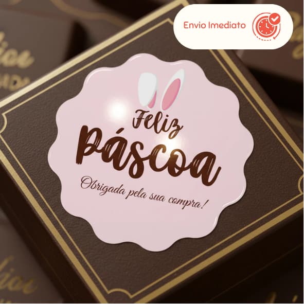 Kit 120 Adesivos Fofos Modelo Feliz Páscoa Papelaria Kawaii 4cm Para Lembrancinhas de Páscoa