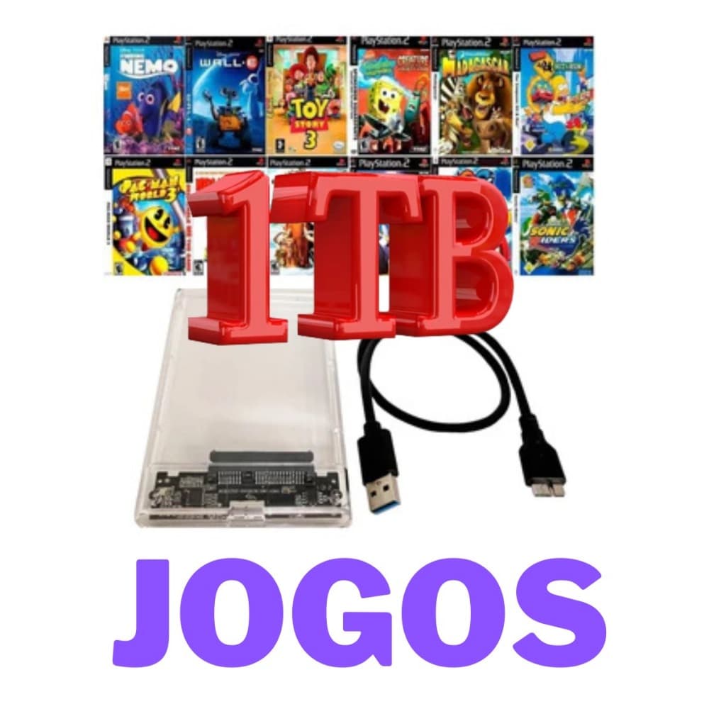 HD Externo 1 TB 1000gb para xbox 360 C/exploit roda em qualquer xbox360