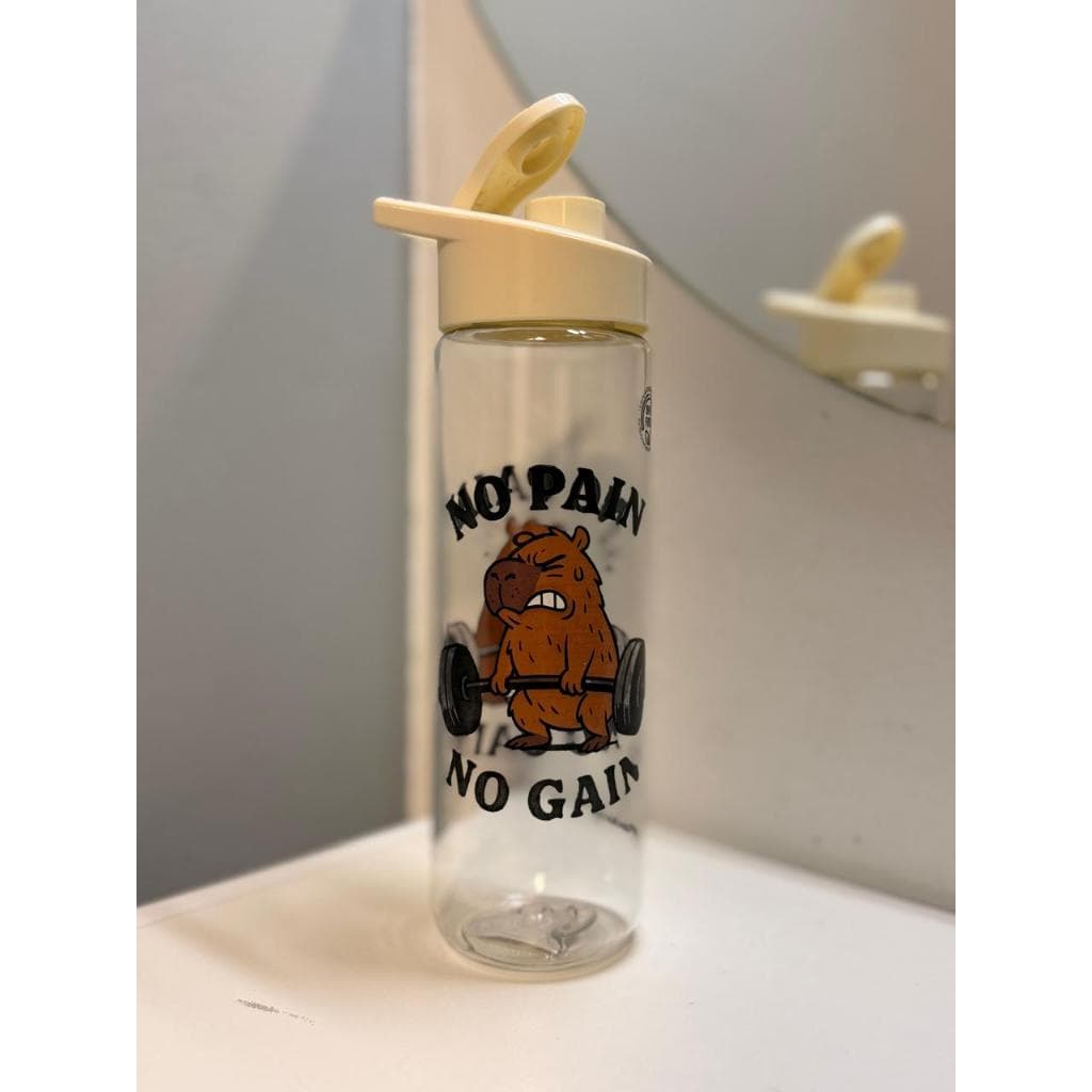 Garrafinha Capivara 750ml | Squeeze Estampado Fofo | Garrafa de Água Escolar Resistente