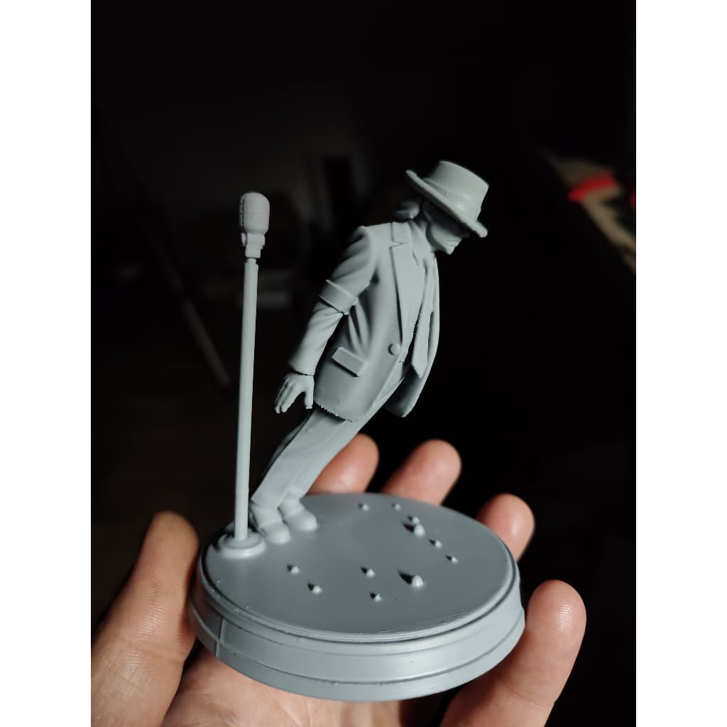Busto Miniatura Michael Jackson Antigravidade 10cm Estátua Colecionável Impressão 3D Smooth Criminal