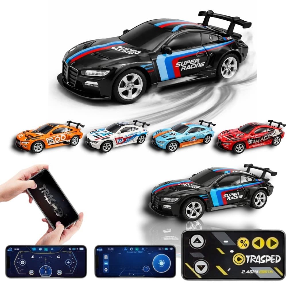 Carro de Controle Remoto Drift Recarregável Alta Velocidade para Crianças Brinquedo Carrinho Miniatura