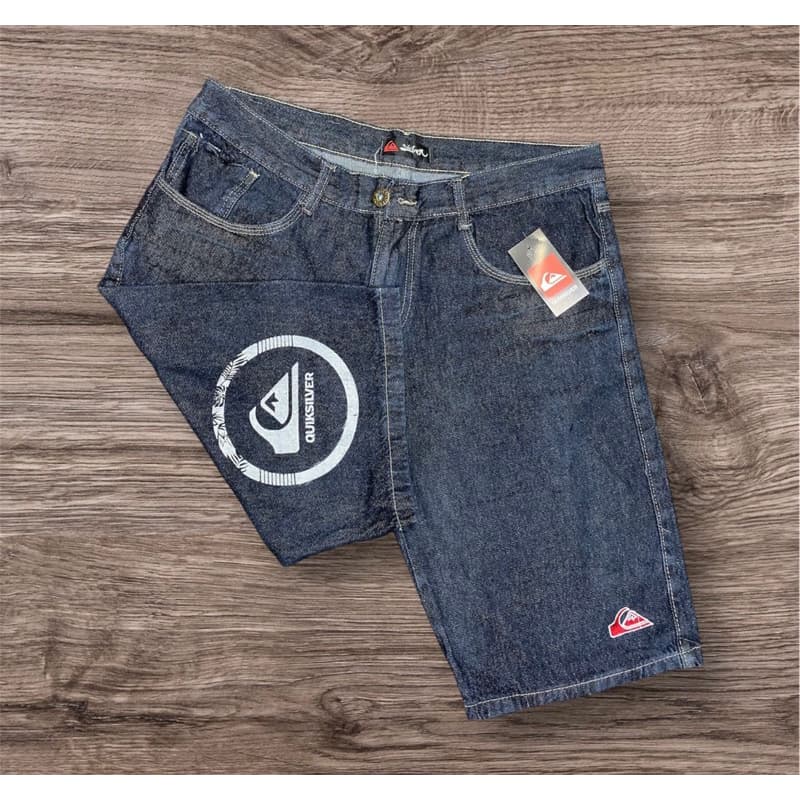 Bermuda Masculina Jeans shorts com Marca
